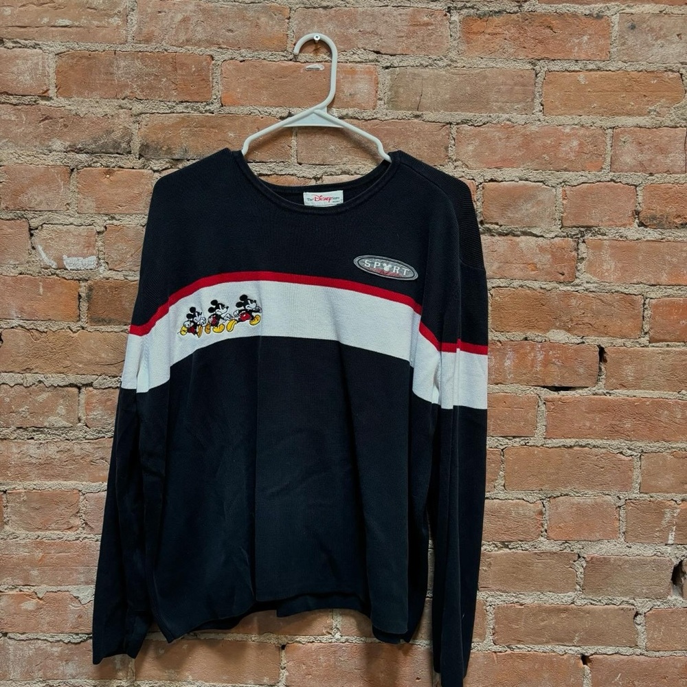 $50 Vintage 90s Disney Sport Mickey Mouse black and red sweatshirt